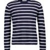 JUVIA, Pullover Livian, Wolle-Alpaka, Navy Gestreift