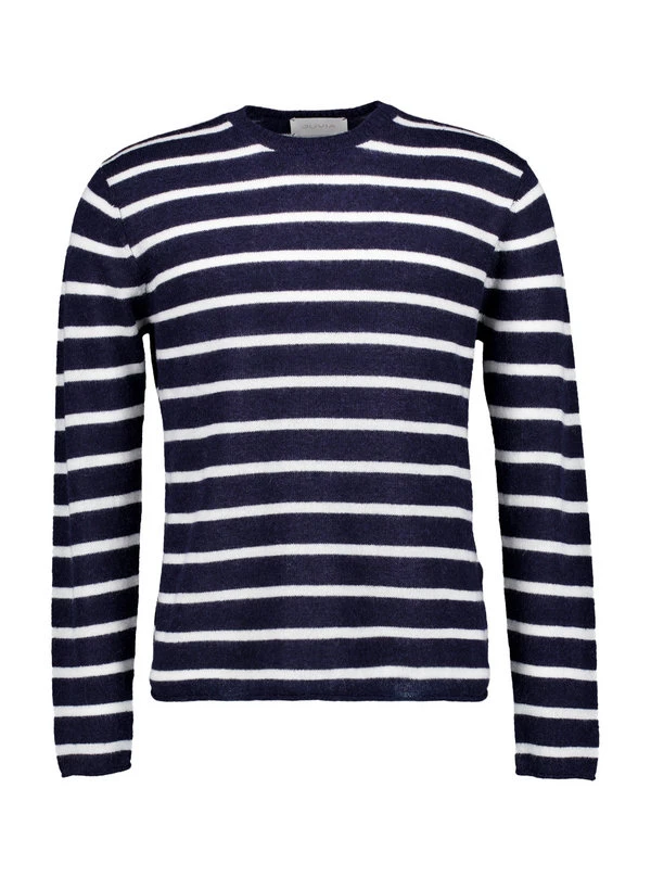 JUVIA, Pullover Livian, Wolle-Alpaka, Navy Gestreift 2 JUVIA, Pullover Livian, Wolle-Alpaka, Navy Gestreift