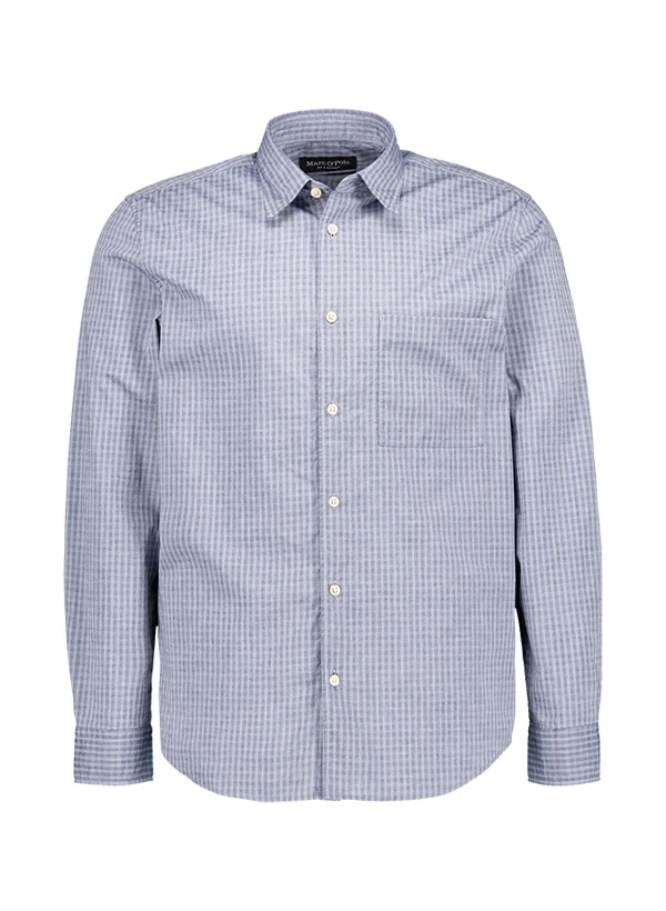 Marc O'Polo, Hemd, Regular Fit, Bio Baumwolle, Navy Kariert 3 Marc O'Polo, Hemd, Regular Fit, Bio Baumwolle, Navy Kariert