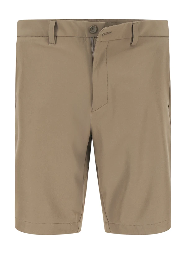 BOSS Green, Shorts Commuter, Slim Fit, Jersey, Wasserabweisend, Beigegrün 3 BOSS Green, Shorts Commuter, Slim Fit, Jersey, Wasserabweisend, Beigegrün