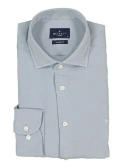 HACKETT, Hemd, Tailored Fit, Tencel, Graublau