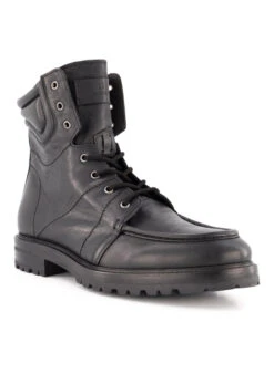 AIGNER, Schnürboots Charles, Leder, Schwarz