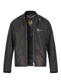 BELSTAFF, Lederjacke Track Racer, Lammleder, Black