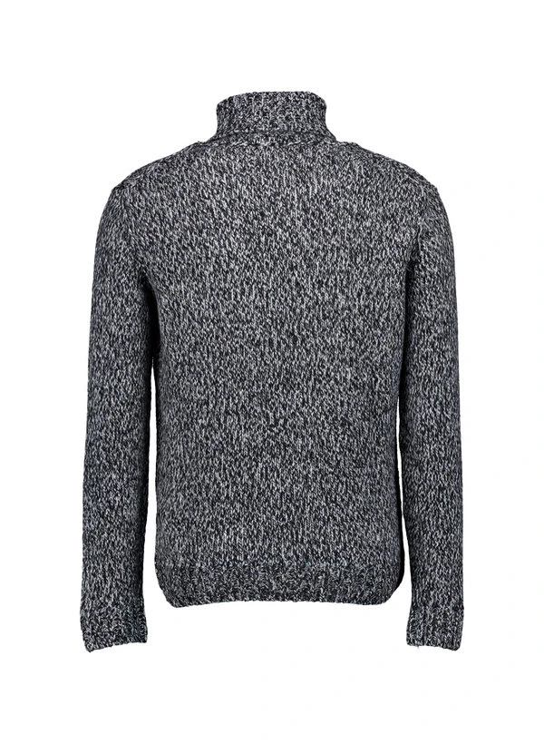 BALDESSARINI, Rollkragenpullover, Merinowolle Extrafein, Schwarz Meliert 5 BALDESSARINI, Rollkragenpullover, Merinowolle Extrafein, Schwarz Meliert – Bild 3