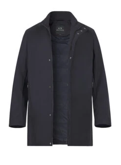 ARMANI EXCHANGE, Jacke, Mikrofaser Wasserabweisend, Navy