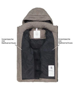 BOGNER, Daunenjacke Jamy, Woll-Stretch, Graubraun Meliert -Herrenausstatter Geschaft 448266 norm3