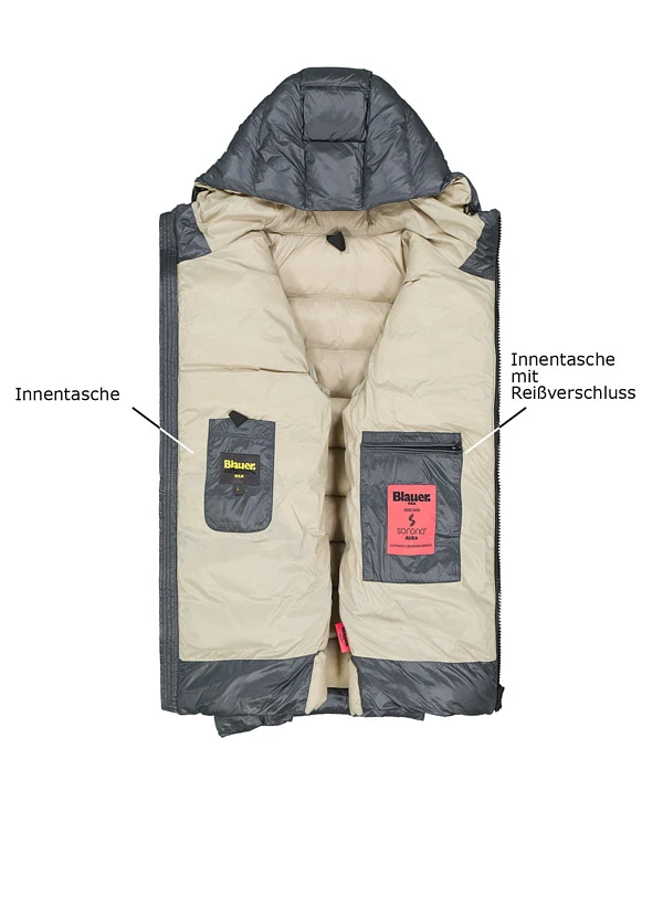 Blauer. USA, Steppjacke, Nylon Sorona®, Grau 5 Blauer. USA, Steppjacke, Nylon Sorona®, Grau – Bild 3