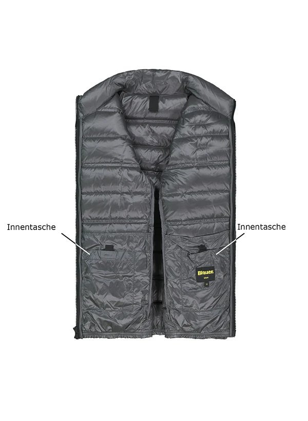 Blauer. USA, Daunenjacke, Nylon, Grau 5 Blauer. USA, Daunenjacke, Nylon, Grau – Bild 3