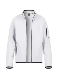 BOSS Green, Sweatjacke Urban, Baumwolle, Hellgrau