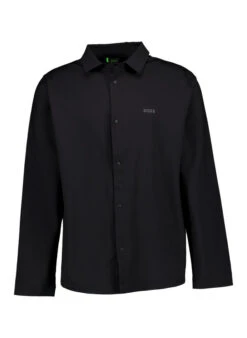 BOSS Green, Hemd Cruise, Mikrofaser Geruchshemmend, Schwarz