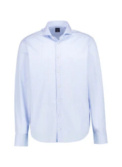 Van Laack, Hemd VL-Reso-LTF, Tailor Fit, Baumwolle, Extra Langer Arm, Bleu Kariert