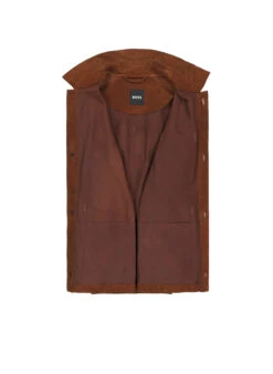 BOSS Black, Lederjacke Markuedo, Ziegenvelours Ungefüttert, Braun 7 BOSS Black, Lederjacke Markuedo, Ziegenvelours Ungefüttert, Braun -Herrenausstatter Geschaft 448388 norm3