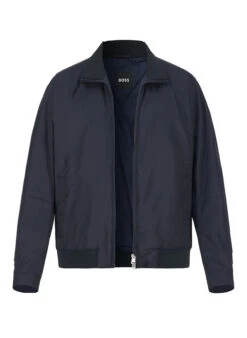 BOSS Black, Blouson Casamu, Mikrofaser Wasserabweisend, Dunkelblau