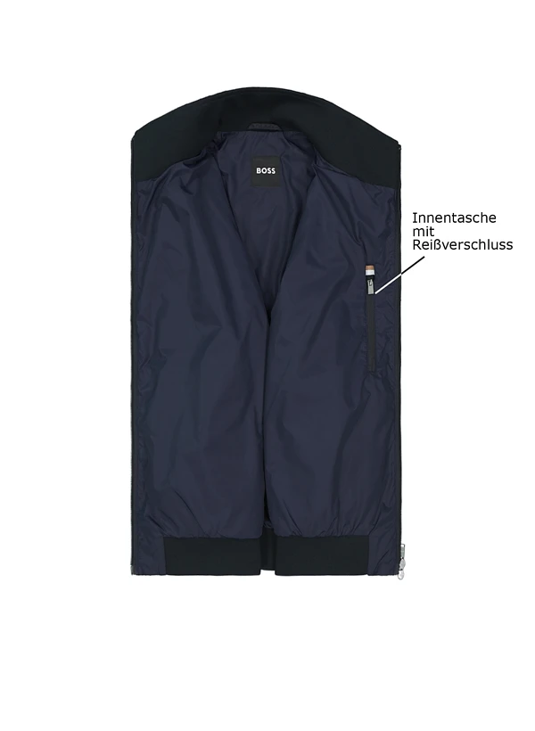 BOSS Black, Blouson Casamu, Mikrofaser Wasserabweisend, Dunkelblau 5 BOSS Black, Blouson Casamu, Mikrofaser Wasserabweisend, Dunkelblau – Bild 3
