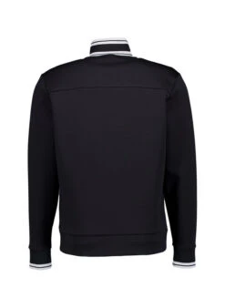 BOSS Green, Sweatjacke Zone, Baumwolle, Schwarz 7 BOSS Green, Sweatjacke Zone, Baumwolle, Schwarz -Herrenausstatter Geschaft 448419 norm2