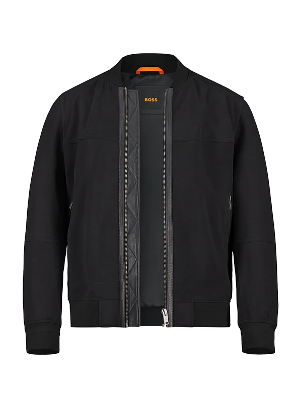 BOSS Orange, Lederjacke Johice, Lammvelours, Schwarz 3 BOSS Orange, Lederjacke Johice, Lammvelours, Schwarz