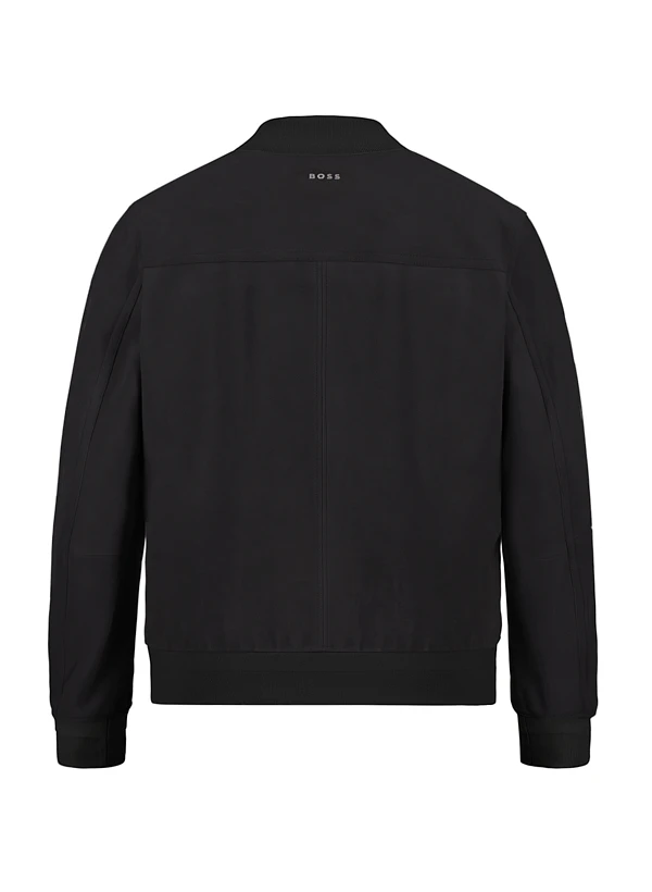 BOSS Orange, Lederjacke Johice, Lammvelours, Schwarz 4 BOSS Orange, Lederjacke Johice, Lammvelours, Schwarz – Bild 2