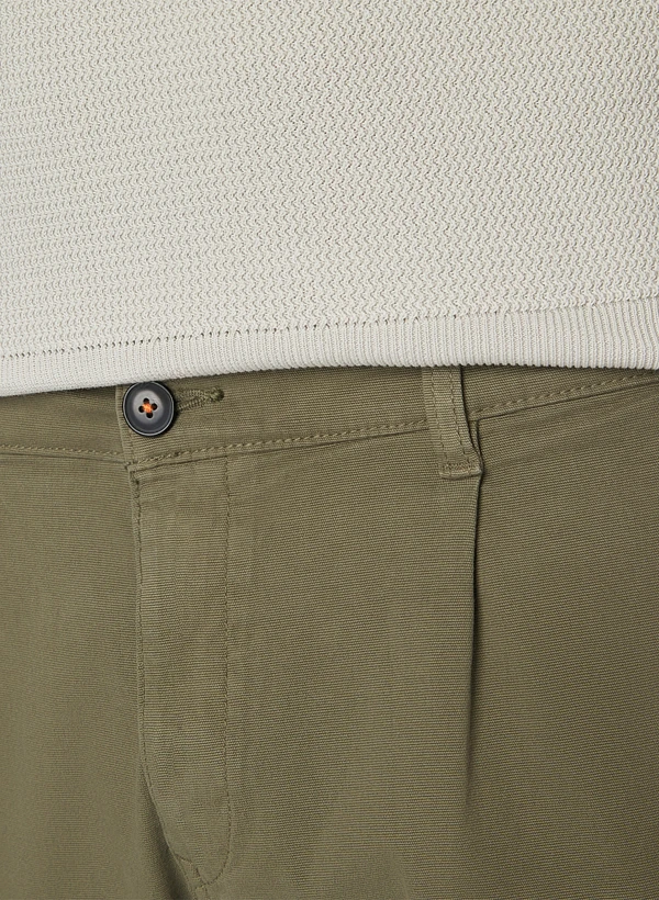 BOSS Orange, Bundfaltenhose Pleated, Relaxed Fit, Baumwolle, Grün 5 BOSS Orange, Bundfaltenhose Pleated, Relaxed Fit, Baumwolle, Grün – Bild 3