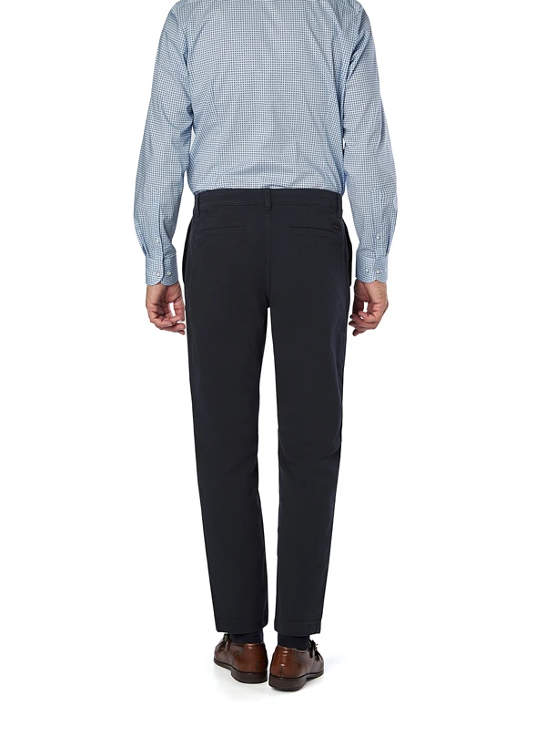 BOSS Orange, Bundfaltenhose Pleated, Relaxed Fit, Baumwolle, Dunkelblau 4 BOSS Orange, Bundfaltenhose Pleated, Relaxed Fit, Baumwolle, Dunkelblau – Bild 2