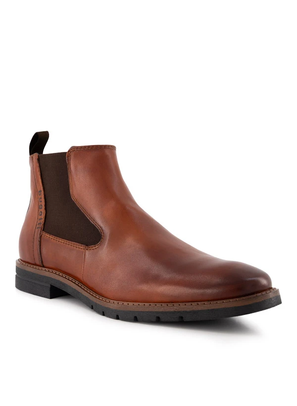 Bugatti, Chelsea Boots, Leder Extraweit, Cognac 3 Bugatti, Chelsea Boots, Leder Extraweit, Cognac