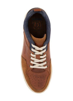 Bugatti, Sneaker, Leder, Mittelbraun-denim -Herrenausstatter Geschaft 448479 norm2