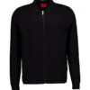HUGO, Cardigan San Jean, Viskose, Schwarz -Herrenausstatter Geschaft 448515 norm
