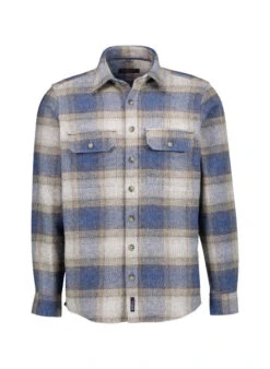 CasaModa, Overshirt, Casual Fit, Flanell, Blau-beige Kariert