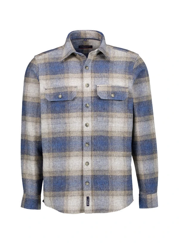 CasaModa, Overshirt, Casual Fit, Flanell, Blau-beige Kariert 3 CasaModa, Overshirt, Casual Fit, Flanell, Blau-beige Kariert