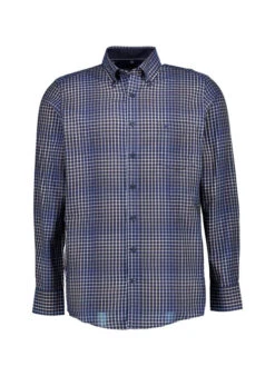 CasaModa, Hemd, Comfort Fit, Baumwolle, Blau Kariert