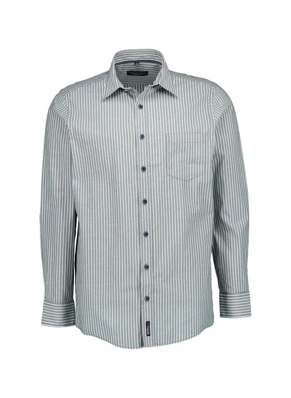 CasaModa, Hemd, Comfort Fit, Baumwolle, Grün Gestreift 3 CasaModa, Hemd, Comfort Fit, Baumwolle, Grün Gestreift