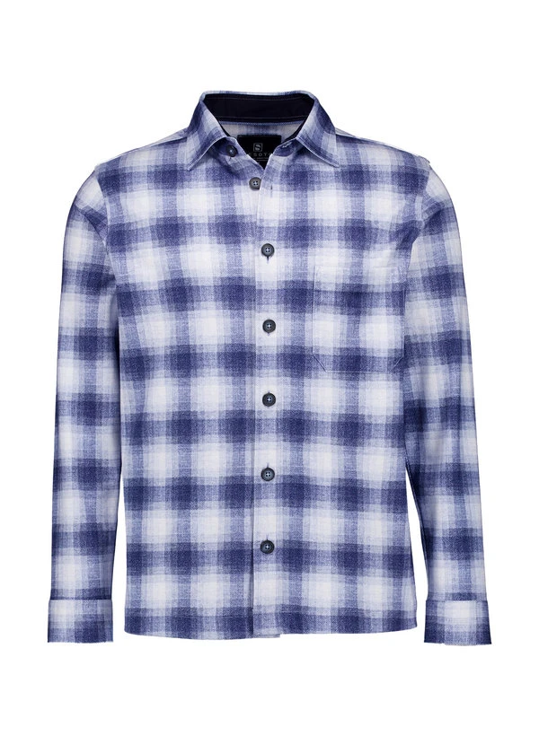 DESOTO, Overshirt, Baumwoll-Jersey, Blau Kariert 3 DESOTO, Overshirt, Baumwoll-Jersey, Blau Kariert