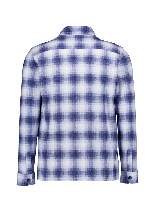 DESOTO, Overshirt, Baumwoll-Jersey, Blau Kariert 4 DESOTO, Overshirt, Baumwoll-Jersey, Blau Kariert – Bild 2