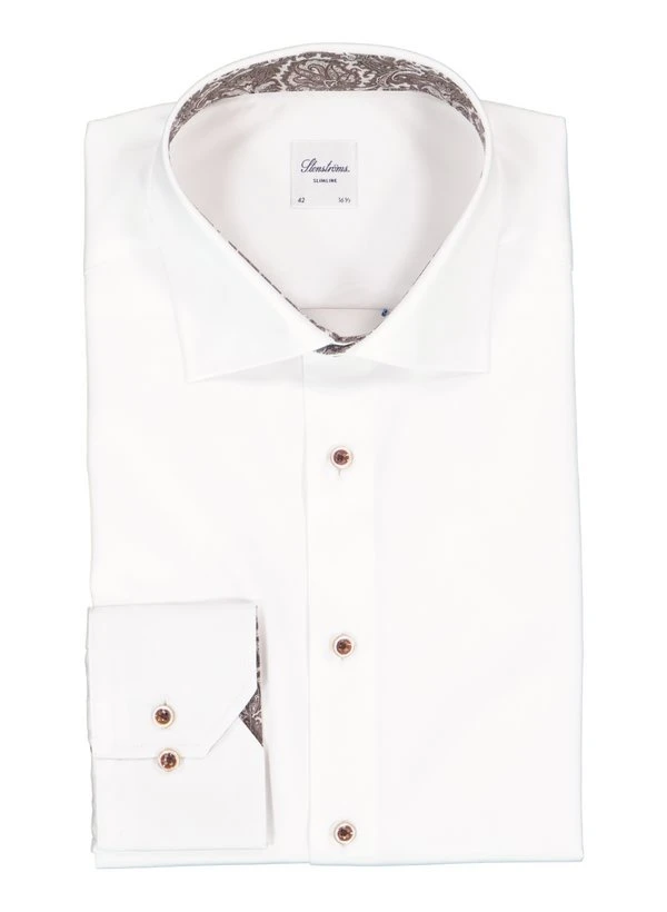 Stenströms, Hemd, Slimline, Baumwolle, Weiß 3 Stenströms, Hemd, Slimline, Baumwolle, Weiß