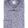 Stenströms, Hemd, Slimline, Baumwolle, Blau Paisley 2 Stenströms, Hemd, Slimline, Baumwolle, Blau Paisley -Herrenausstatter Geschaft 448700 norm