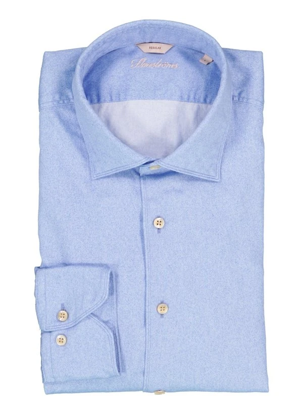Stenströms, Hemd, Regular Fit, Baumwolle, Blau Meliert 3 Stenströms, Hemd, Regular Fit, Baumwolle, Blau Meliert