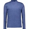 DESOTO, Longsleeve, Baumwoll-Jersey, Blau Meliert -Herrenausstatter Geschaft 448707 norm