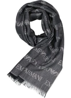 EMPORIO ARMANI, Schal, Wolle, Navy Gemustert