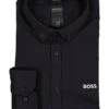 BOSS Green, Hemd, Regular Fit, Jersey Atmungsaktiv, Dunkelblau -Herrenausstatter Geschaft 448764 norm