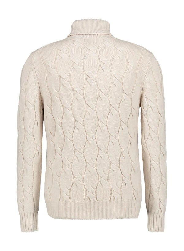 Gran Sasso, Rollkragenpullover, Schurwolle-Kaschmir, Beige 5 Gran Sasso, Rollkragenpullover, Schurwolle-Kaschmir, Beige – Bild 3