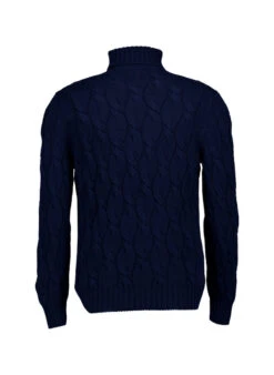 Gran Sasso, Rollkragenpullover, Schurwolle-Kaschmir, Navy -Herrenausstatter Geschaft 448805 norm2
