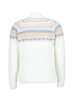 Gran Sasso, Stehkragenpullover, Schurwolle, Ecru Gemustert 7 Gran Sasso, Stehkragenpullover, Schurwolle, Ecru Gemustert -Herrenausstatter Geschaft 448810 norm2