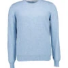 Gran Sasso, Pullover, Schurwolle-Kaschmir, Hellblau Meliert 1 Gran Sasso, Pullover, Schurwolle-Kaschmir, Hellblau Meliert -Herrenausstatter Geschaft 448816 norm