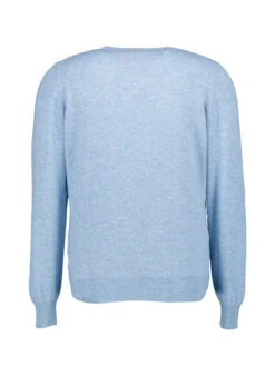 Gran Sasso, Pullover, Schurwolle-Kaschmir, Hellblau Meliert -Herrenausstatter Geschaft 448816 norm2