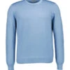 Gran Sasso, Pullover, Schurwolle, Hellblau Meliert -Herrenausstatter Geschaft 448821 norm