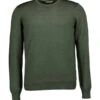 Gran Sasso, Pullover, Schurwolle, Olivgrün Meliert -Herrenausstatter Geschaft 448823 norm