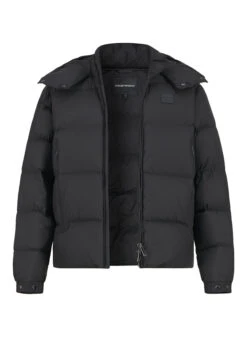 EMPORIO ARMANI, Daunenjacke, Mikrofaser Wasserabweisend, Schwarz
