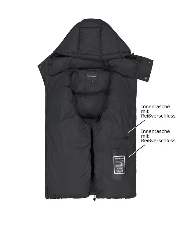 EMPORIO ARMANI, Daunenjacke, Mikrofaser Wasserabweisend, Schwarz 5 EMPORIO ARMANI, Daunenjacke, Mikrofaser Wasserabweisend, Schwarz – Bild 3