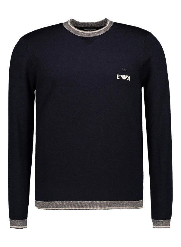 EMPORIO ARMANI, Pullover, Schurwolle, Dunkelblau 3 EMPORIO ARMANI, Pullover, Schurwolle, Dunkelblau