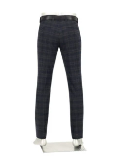 Alberto, Bundfaltenhose Lou, Regular Fit, Flanell, Nachtblau-anthrazit Kariert -Herrenausstatter Geschaft 448880 norm3