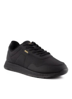 BOSS Black, Sneaker Titanium, Material-Mix, Schwarz